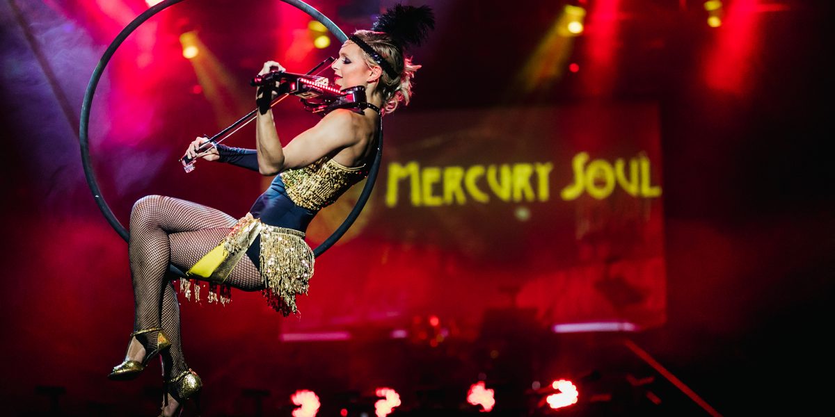 Violinist & aerialist Shania Evoniuk on Mercury Soul's Burlesque & Beats
